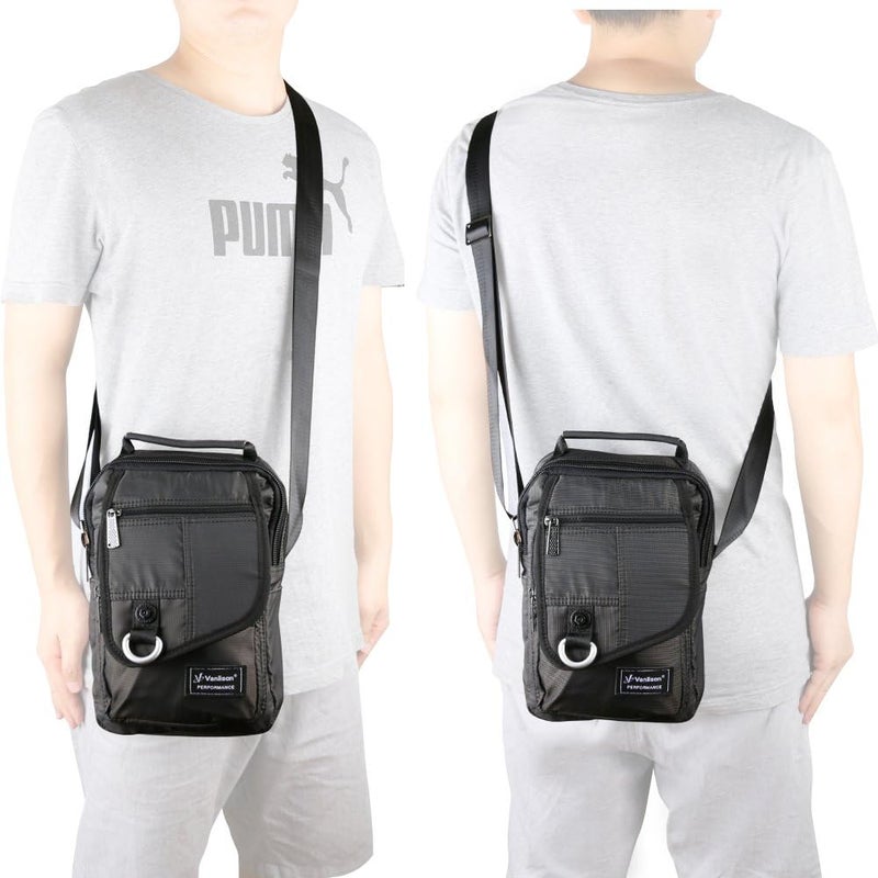 Vanlison Vertical Messenger Bag, Crossbody Bag, Shoulder Bag Work Satchel for iPad Tablet Kindle - Image 5